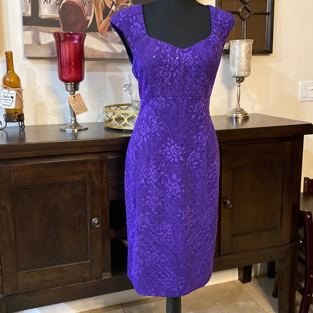 Pretty purple sequin party dress